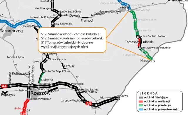 Droga S17 z Warszawy na Ukrainę w budowie. Robotnicy mogą rozgrzewać sprzęt