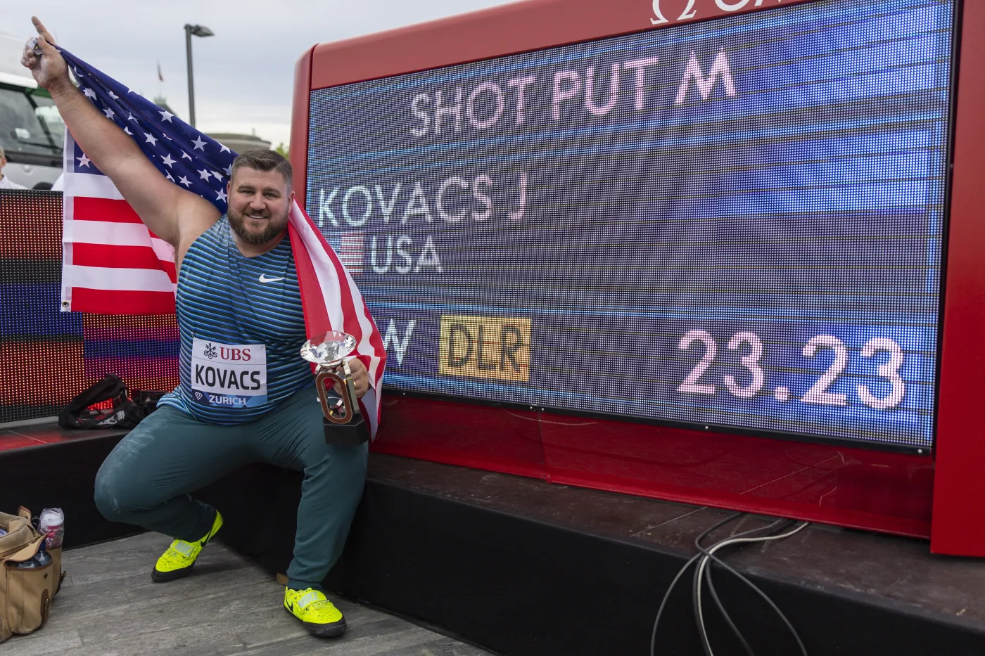 Spektakularny wynik Kovacsa w pchnięciu kulą na mityngu Diamentowej Ligi