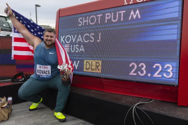 Spektakularny wynik Kovacsa w pchnięciu kulą na mityngu Diamentowej Ligi