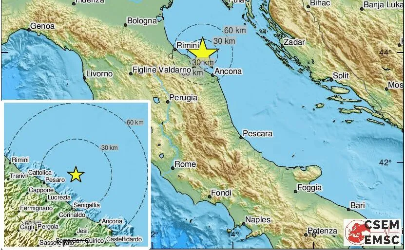 Trzęsienie ziemi we Włoszech. Zamknięte szkoły, wstrzymany ruch kolejowy