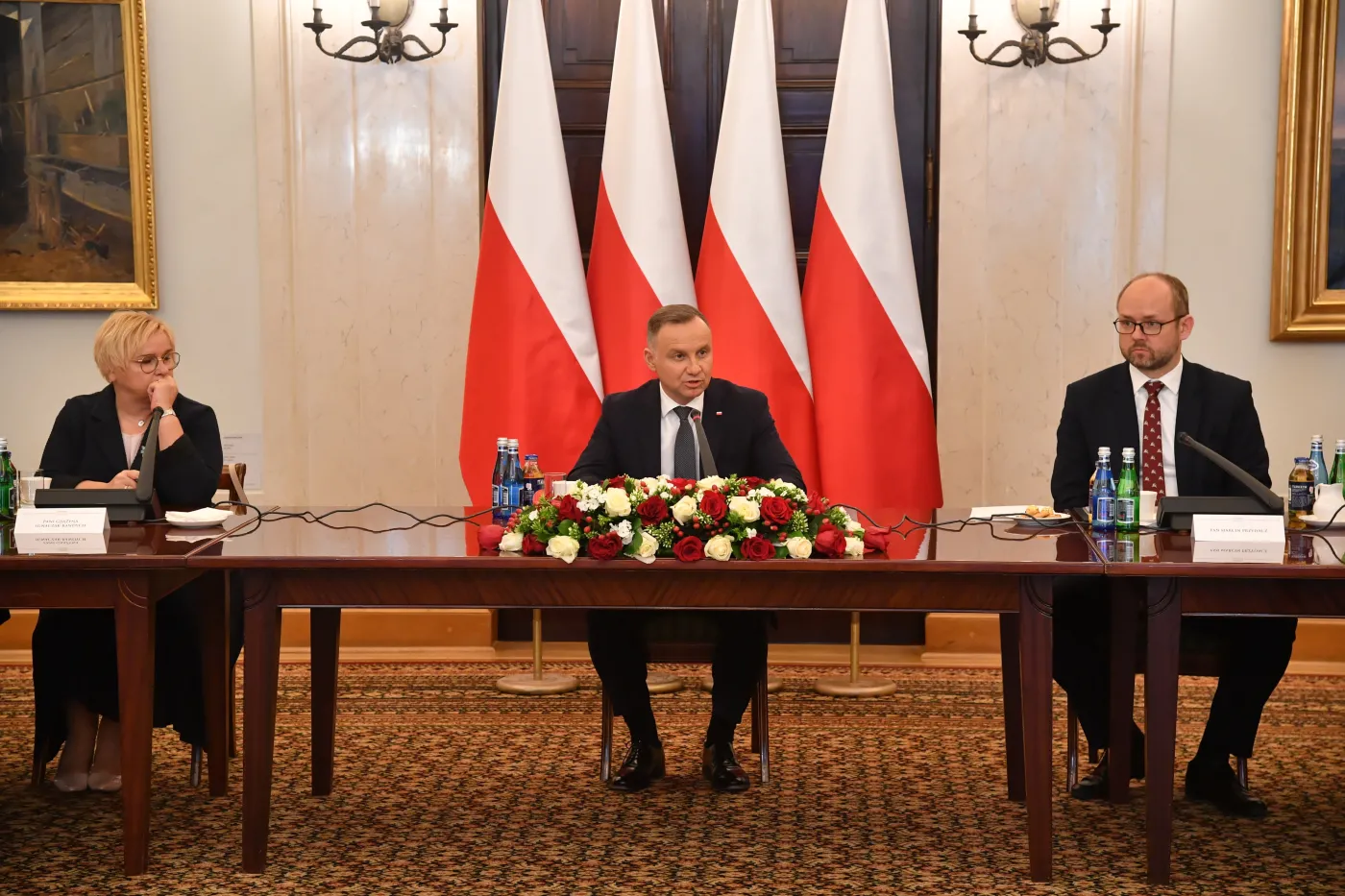 Andrzej Duda, Marcin Przydacz i Grażyna Ignaczak-Bandych