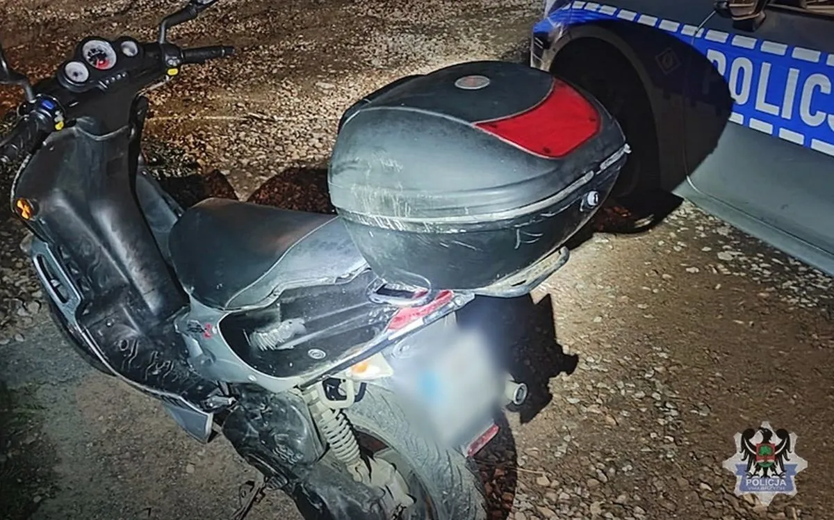 Po pijaku wsiadł na skuter. Nie zajechał jednak daleko, bo zwyciężyła... grawitacja