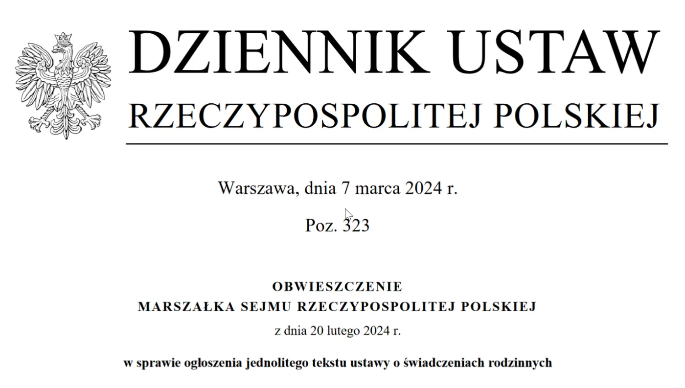 Uważaj! Świadczenie wspierające i pielęgnacyjne. Tych przepisów nie obejmuje jednolita ustawa o świadczeniach rodzinnych