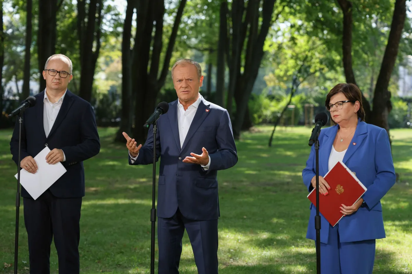 Donald Tusk, Izabela Leszczyna, Adam Bodnar 