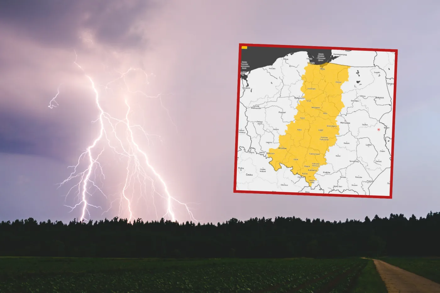 ALERT IMGW dla 9 województw. Nadciągają burze, grad i wichury