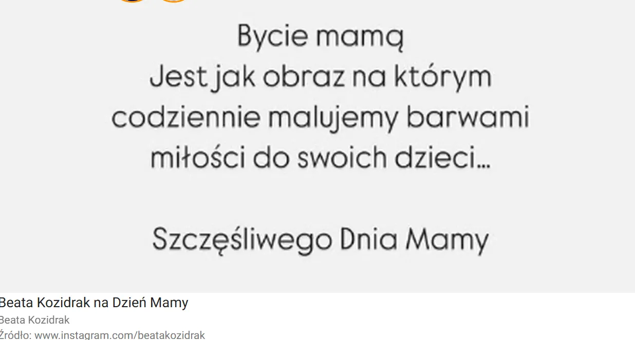 Beata Kozidrak opublikowała szczególny wpis