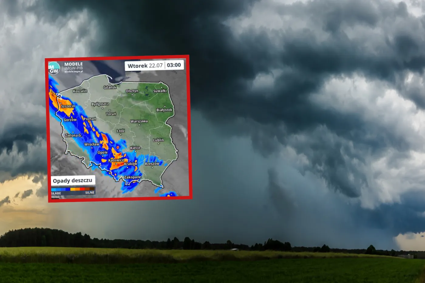 IMGW bije na alarm. Burze i ulewy uderzają w Polskę