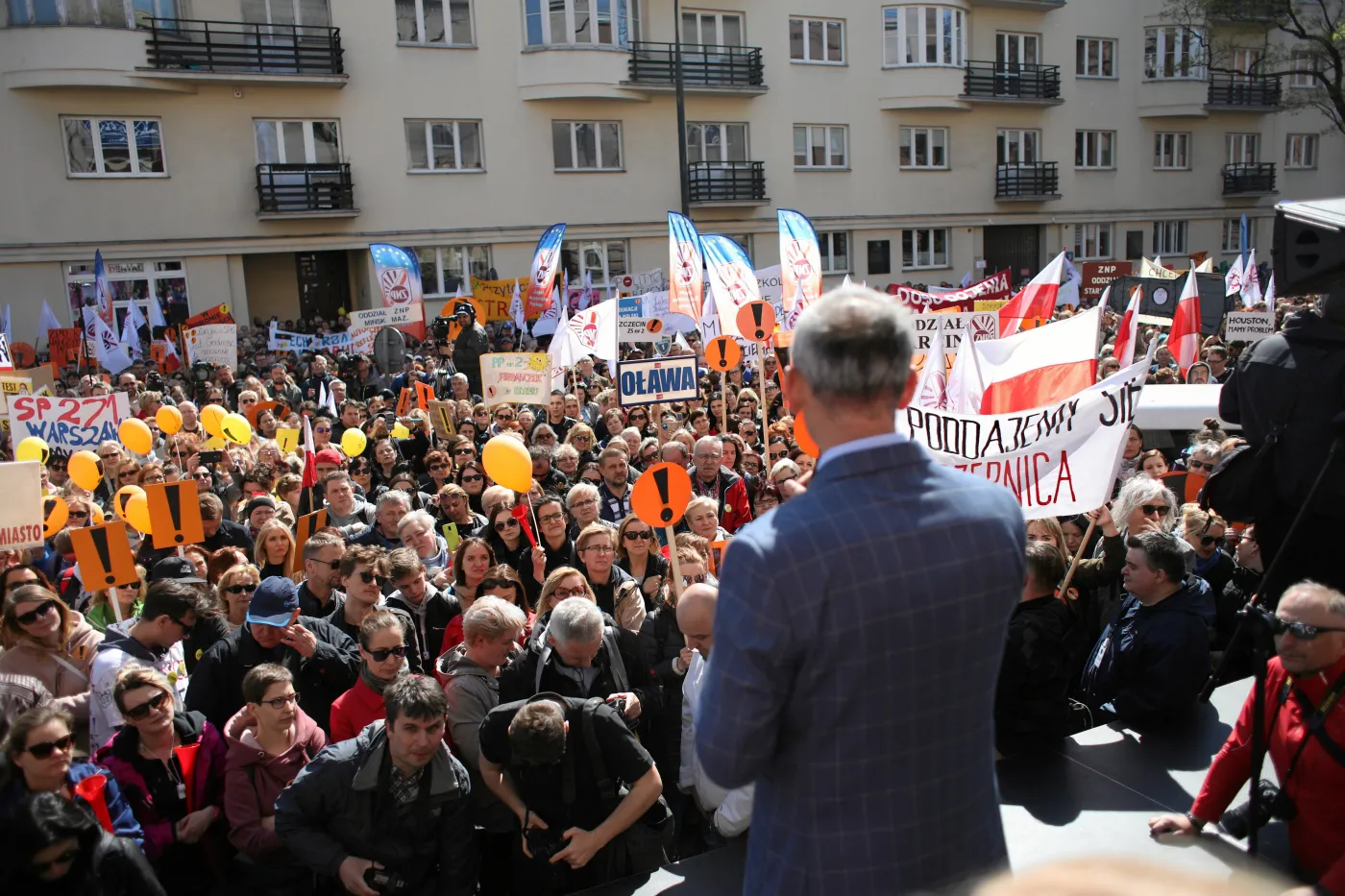 Manifestacja, MEN, ZNP, nauczyciele, protest