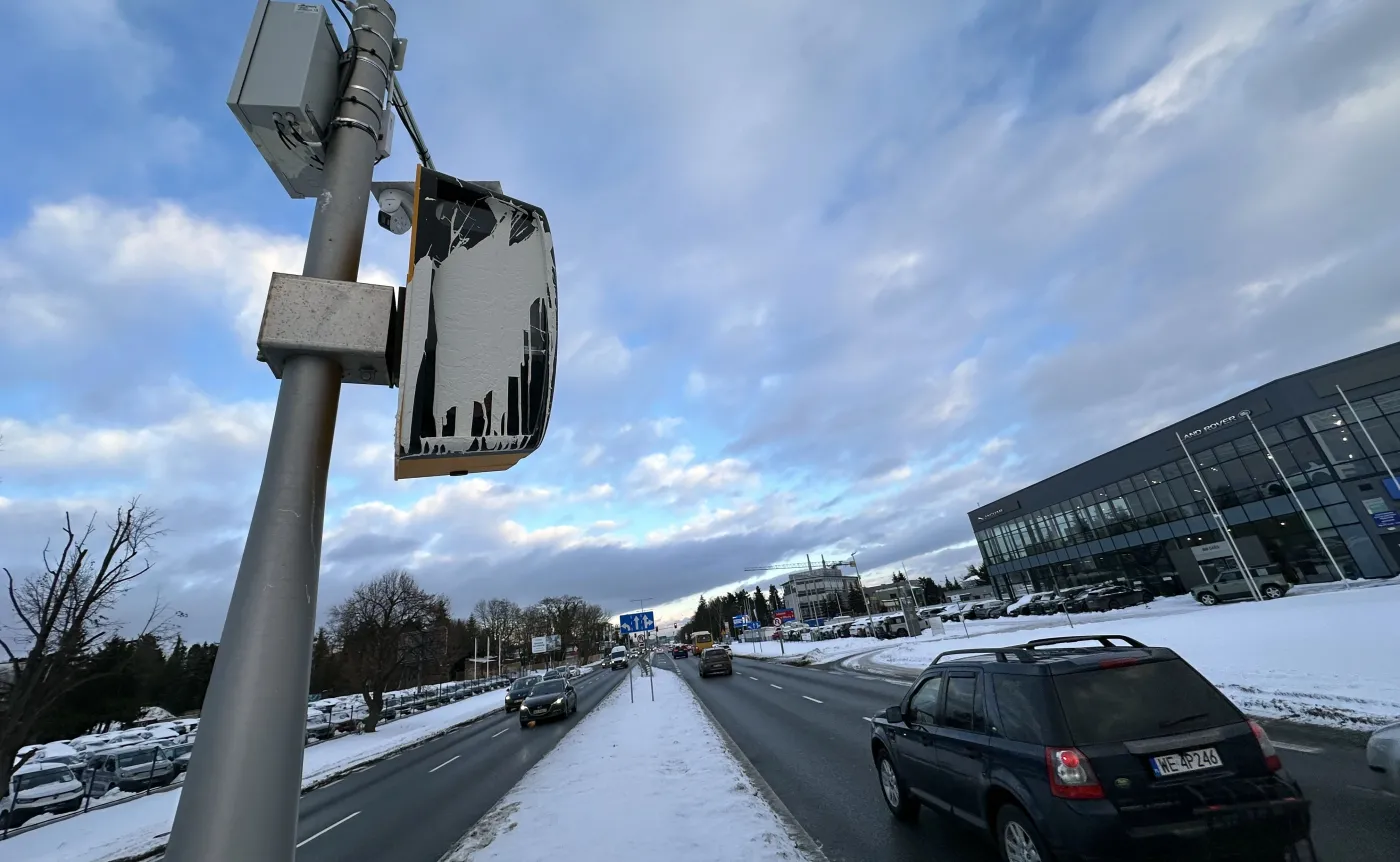 Fotoradar rekordzista zniszczony. Konkolewski: Mam przykrą wiadomość dla sprawcy