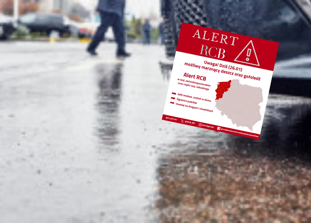 RCB ostrzega: Jeśli możesz, zostań w domu. Wysłano alert