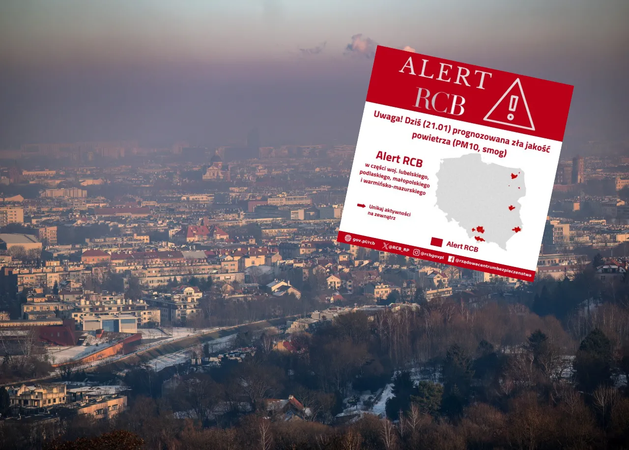 Fatalna jakość powietrza. Alerty w pięciu województwach