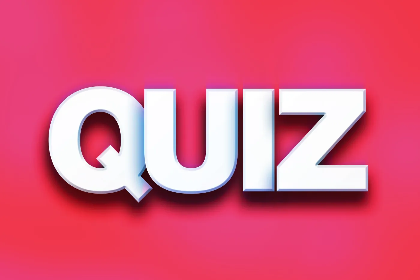 QUIZ The,Word,"quiz",Written,In,White,3d,Letters,On,A
