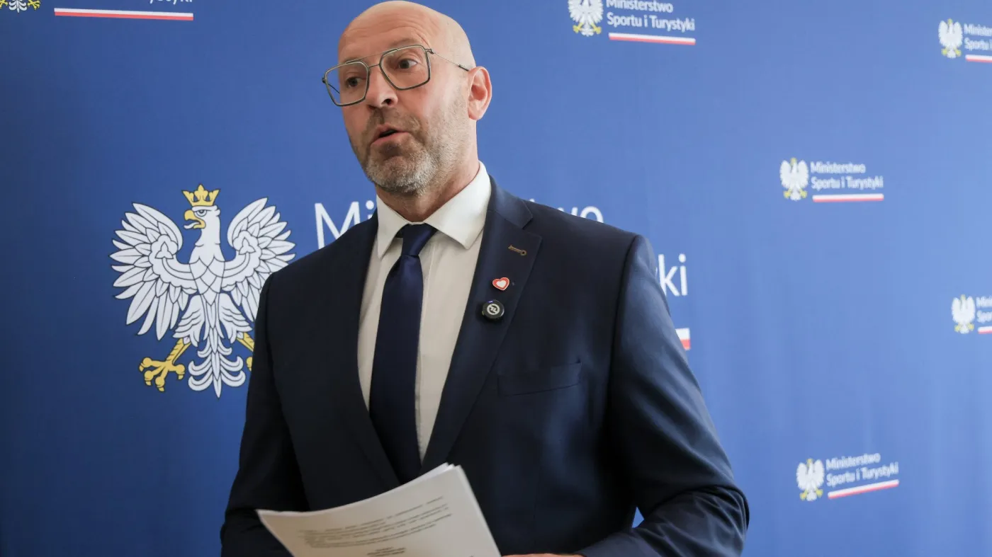 Minister sportu i turystyki Jakub Rutnicki
