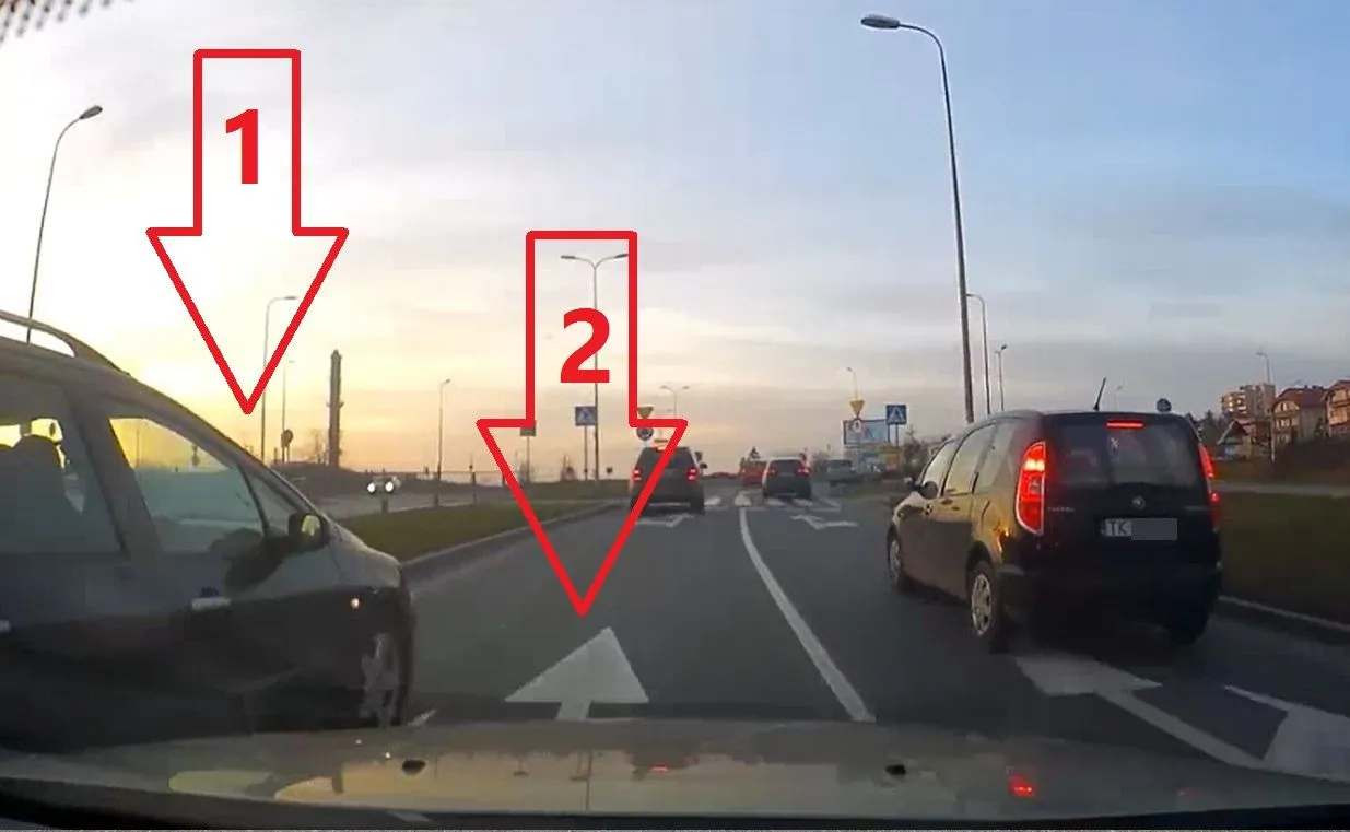 To nie jest jazda NA SUWAK. Tak kierowca w Kielcach wymusił pierwszeństwo