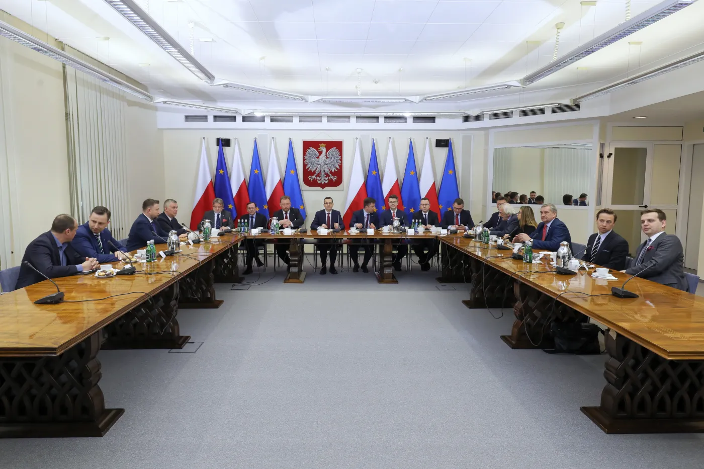Mateusz Morawiecki, Mariusz Kamiski, ukasz Szumowski, Michał Dworczyk, Piotr Mueller, Jarosław Pinkas