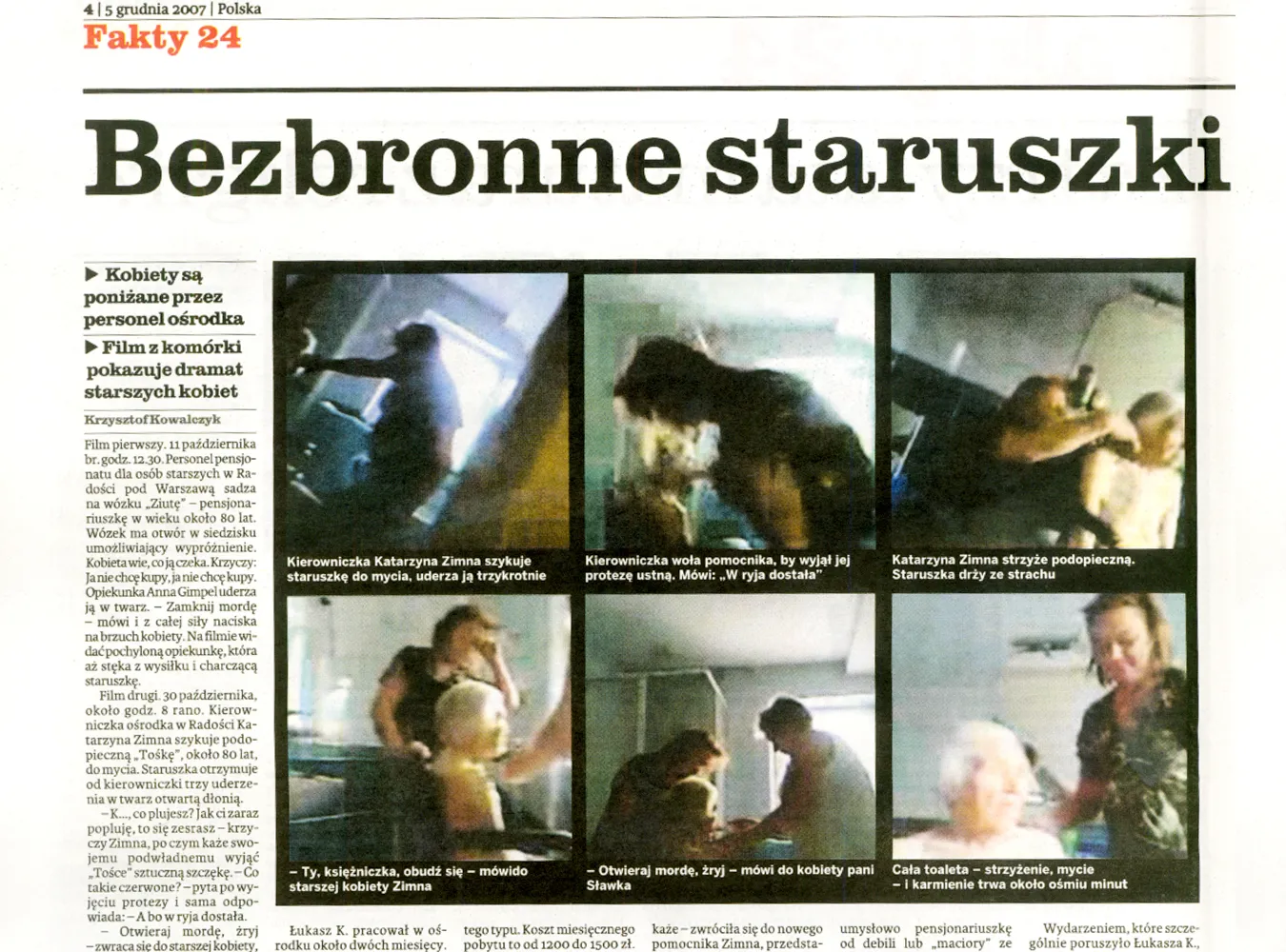 Policja weszła do domu opieki w Radości 