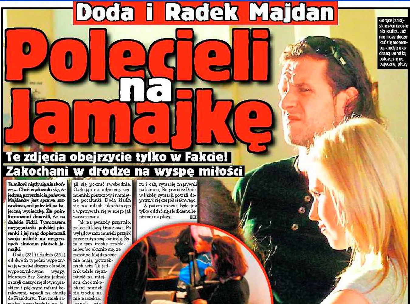 quot;Fakt quot; Doda i Radek Majdan polecieli na Jamajkę