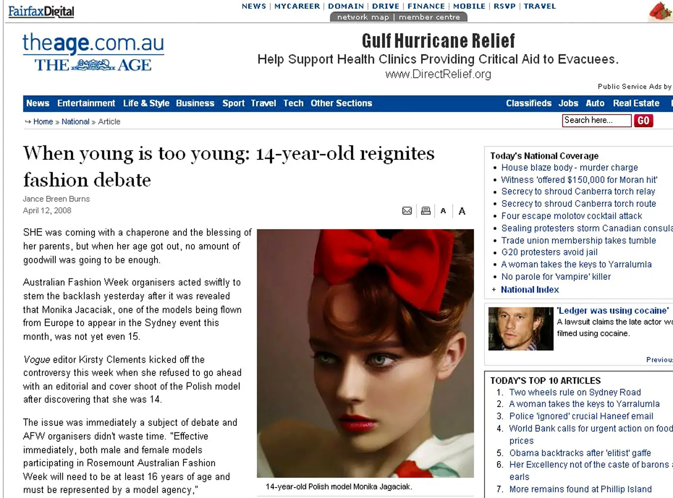 Polska modelka wyrzucona z pokazów