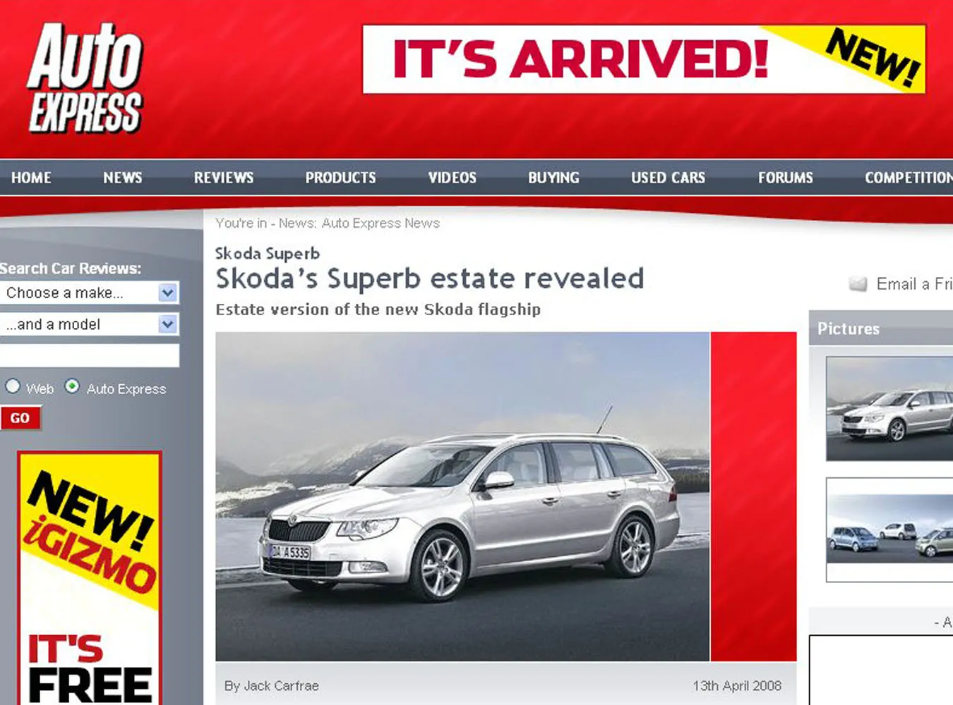 Pierwsze zdjęcie skody superb kombi!