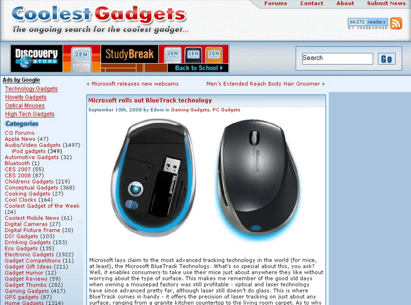 Mysz Microsoftu biega po dywanie