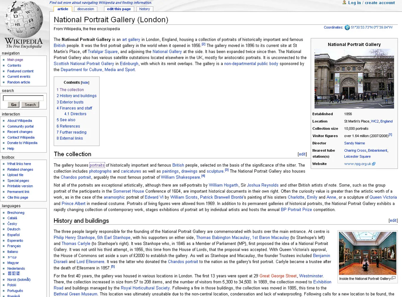 Londyńska galeria idzie na wojnę z Wikipedią