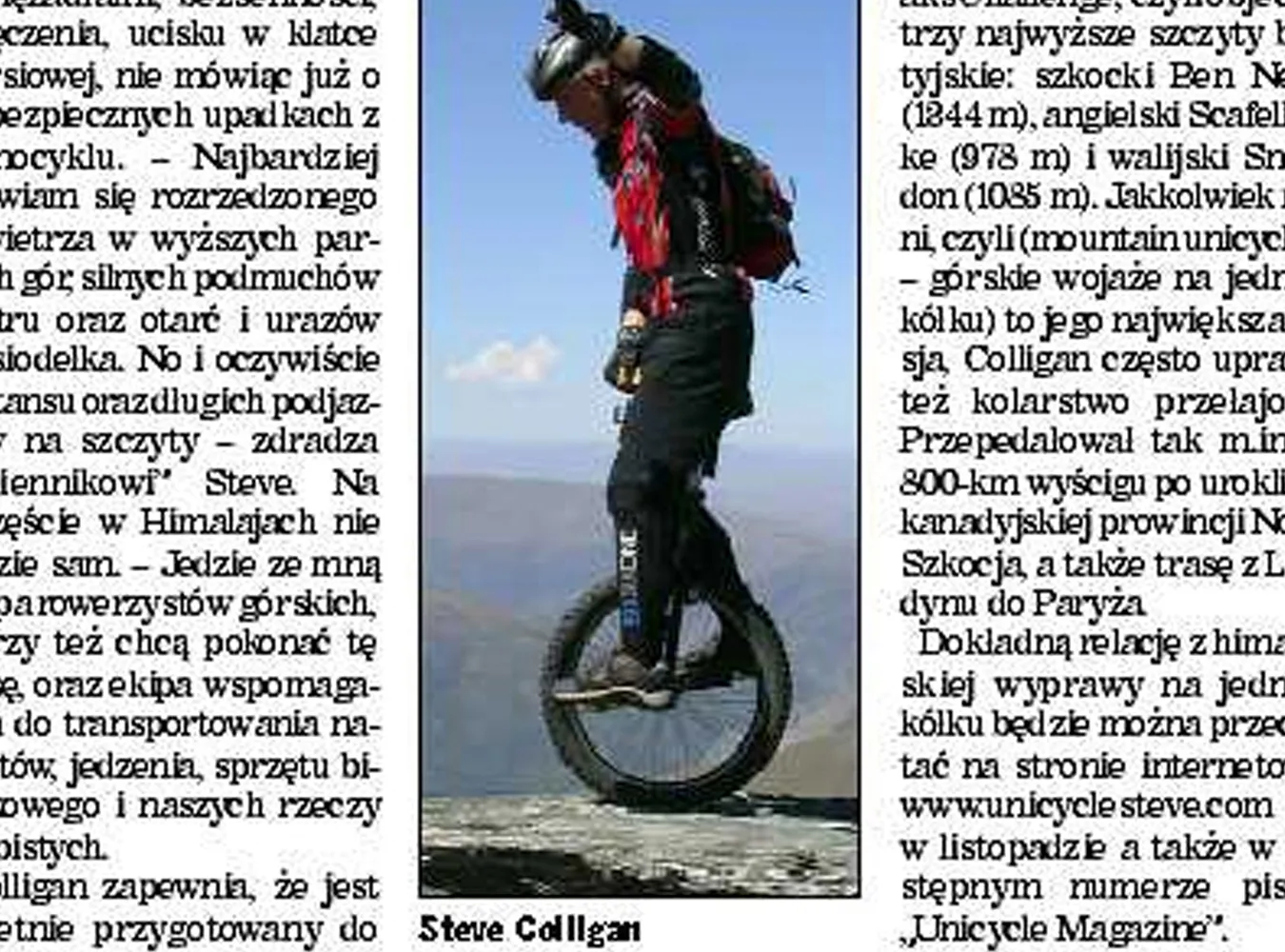 Przeprawa na jednym kółku przez Himalaje