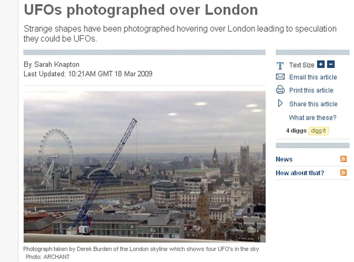 UFO nawiedziło Londyn