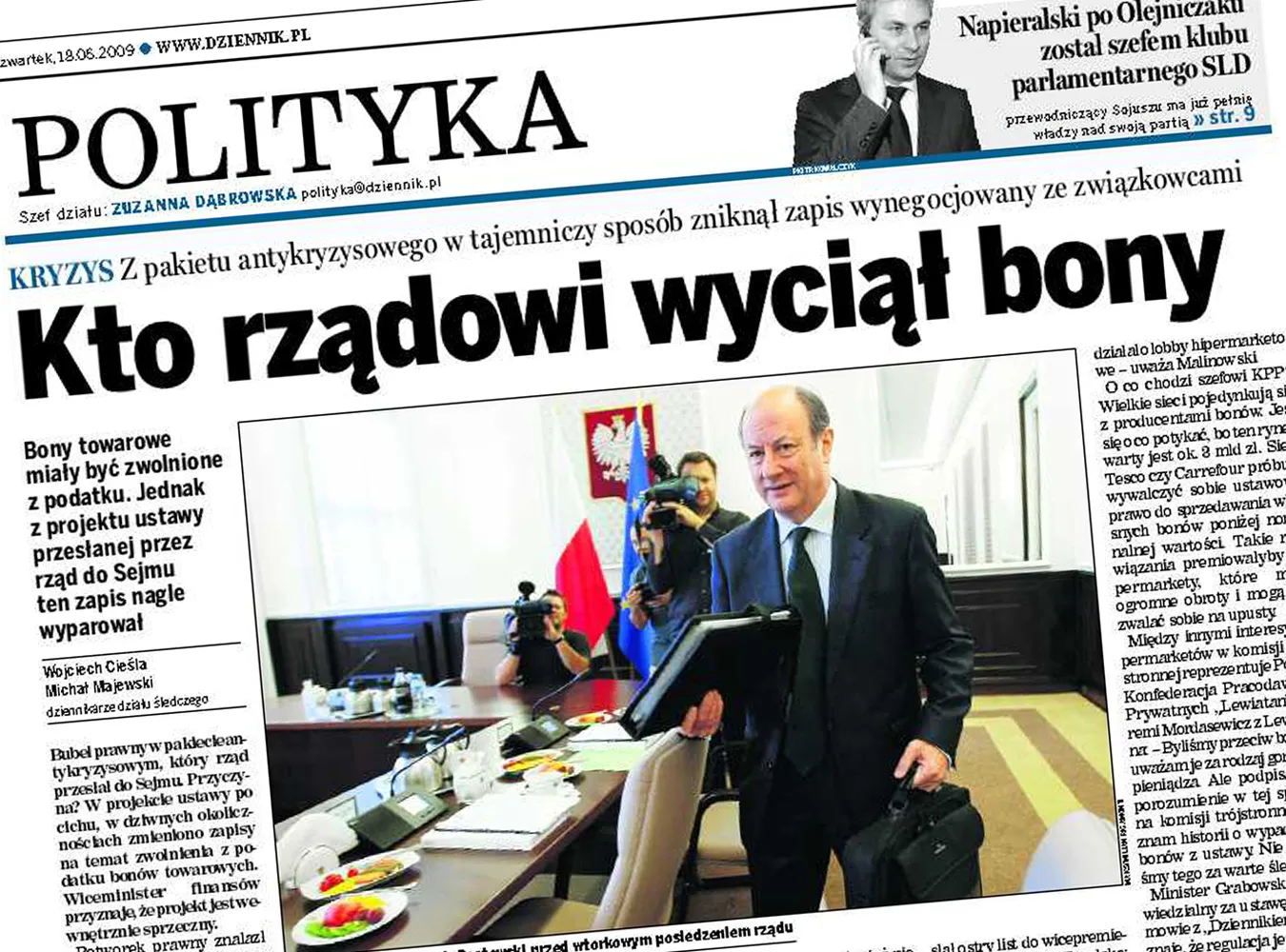 "Wyborcza" manipuluje znikającymi bonami