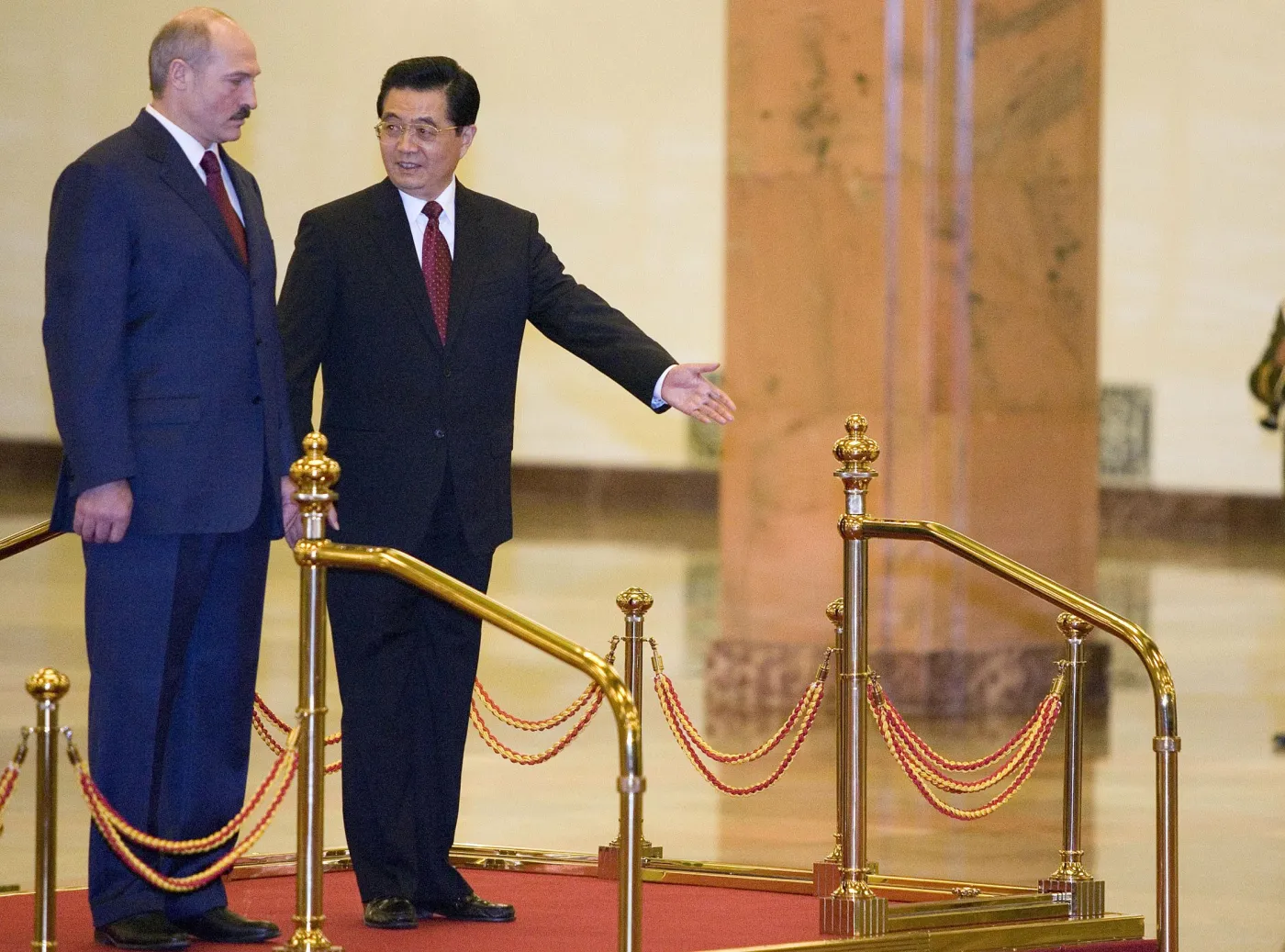 Prezydenci Białorusi i Chin, Alaksandr Łukaszenka i Hu Jintao