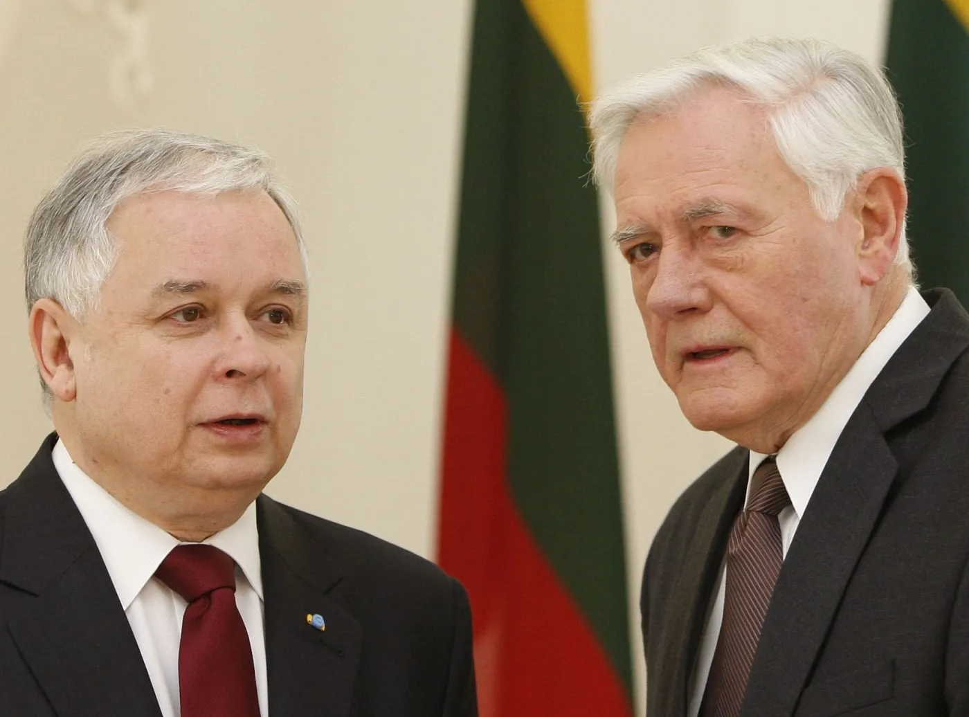 Prezydent Lech Kaczyński oraz prezydent Litwy Valdas Adamkus