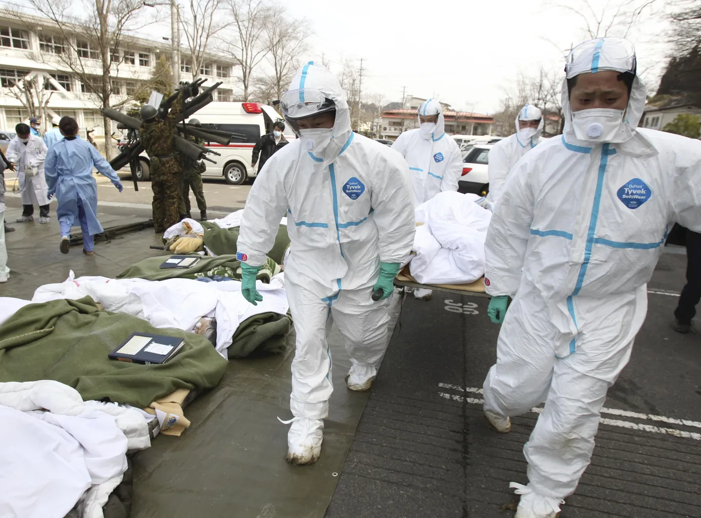 Akcja ratunkowa w mieście Nihonmatsu w prefekturze Fukushima