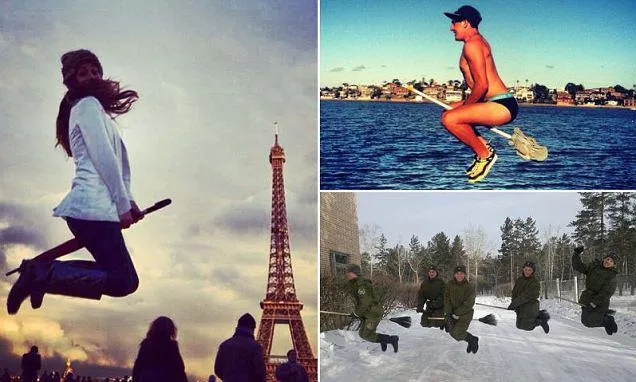 Latanie na miotle nową modą w Internecie