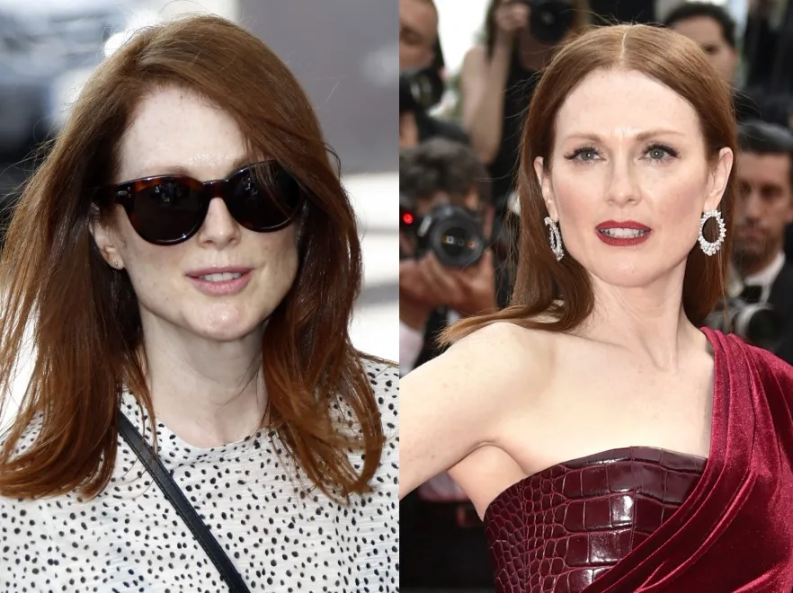 Makijaż naprawdę robi TAKĄ różnicę u Julianne Moore