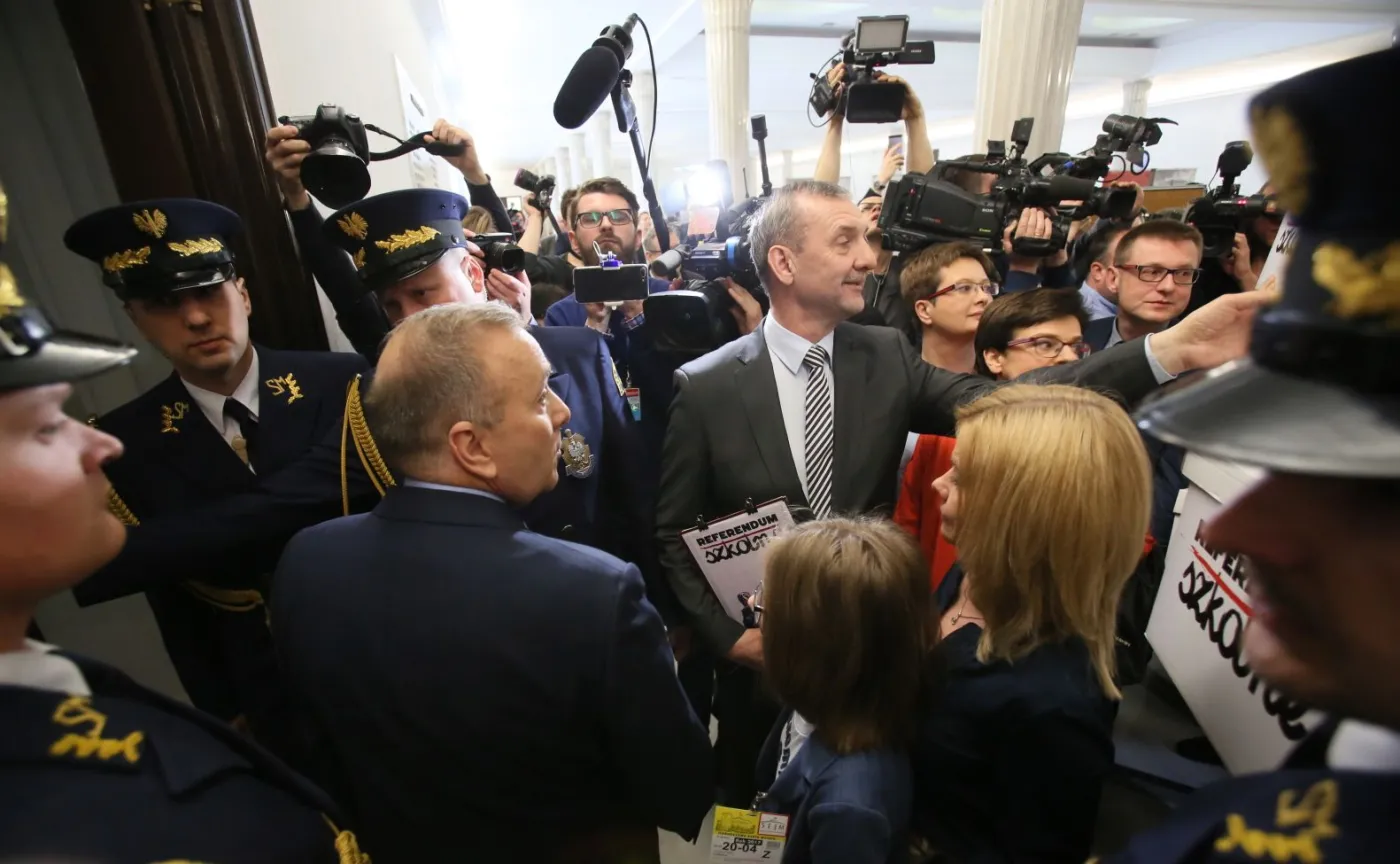 Sławomir Broniarz, Grzegorz Schetyna 