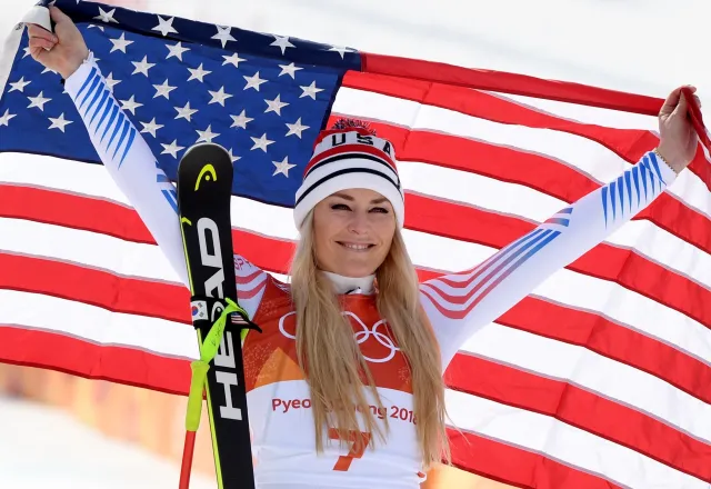 Lindsey Vonn rozsypała w Pjongczang prochy dziadka, który walczył w Korei