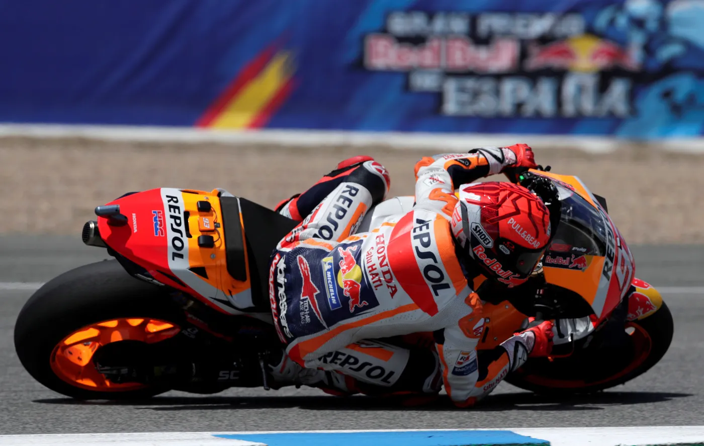 Groźny wypadek Marca Marqueza na torze w Jerez de la Frontera