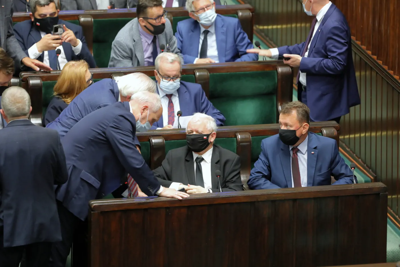 Jarosław Kaczyński, Mariusz Błaszczak, Antoni Macierewicz, Leonard Krasulski