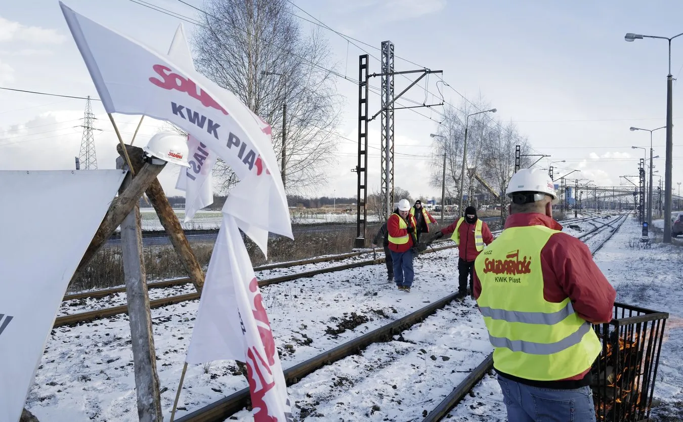 Przedstawiciele górniczych związków zawodowych 
