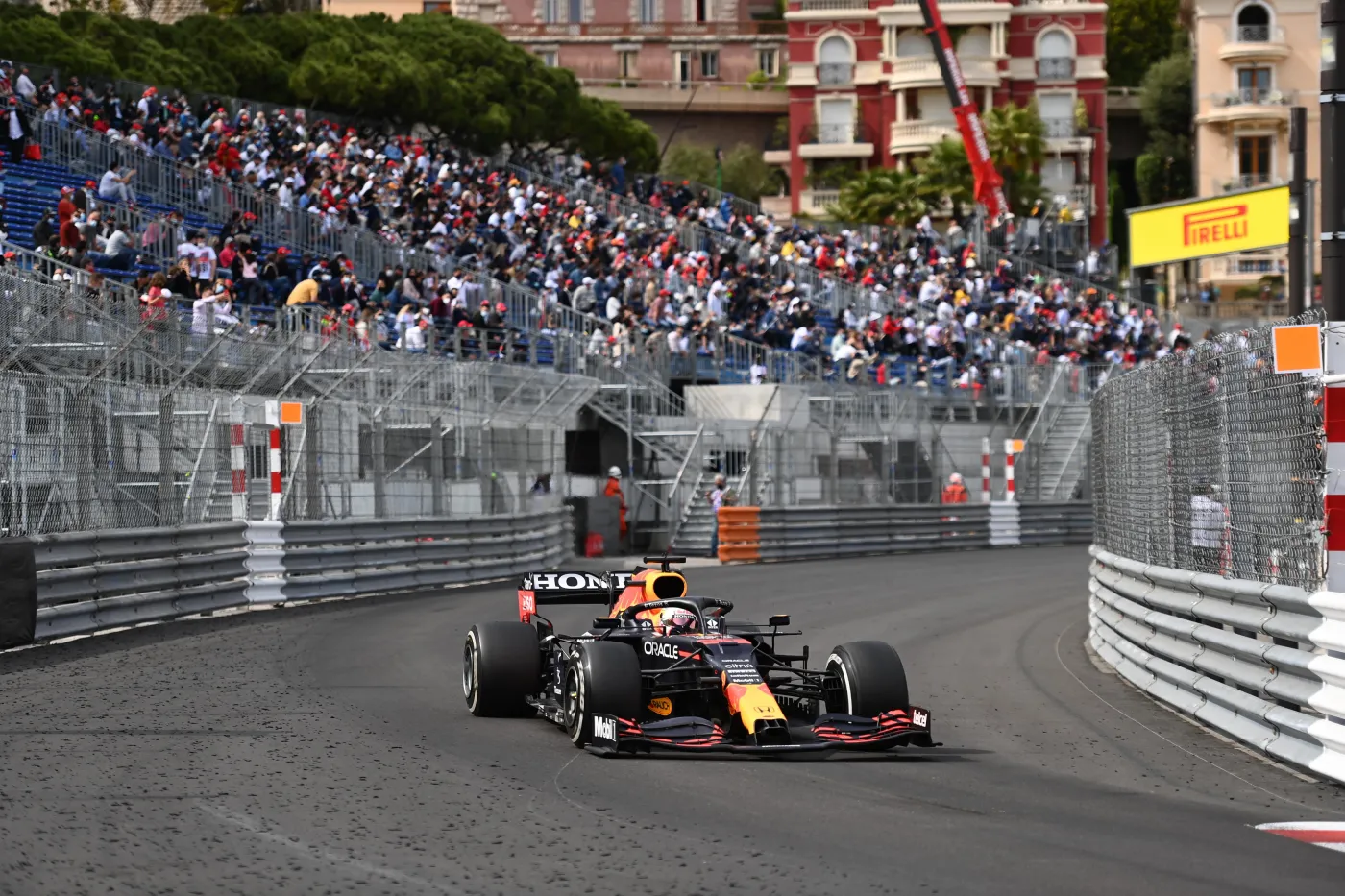 Max Verstappen podczas GP Monako w 2021 roku