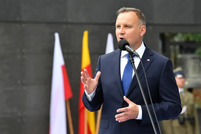 Andrzej Duda pytany o UE, reparacje, Jarosława Kaczyńskiego i możliwą przegraną PiS