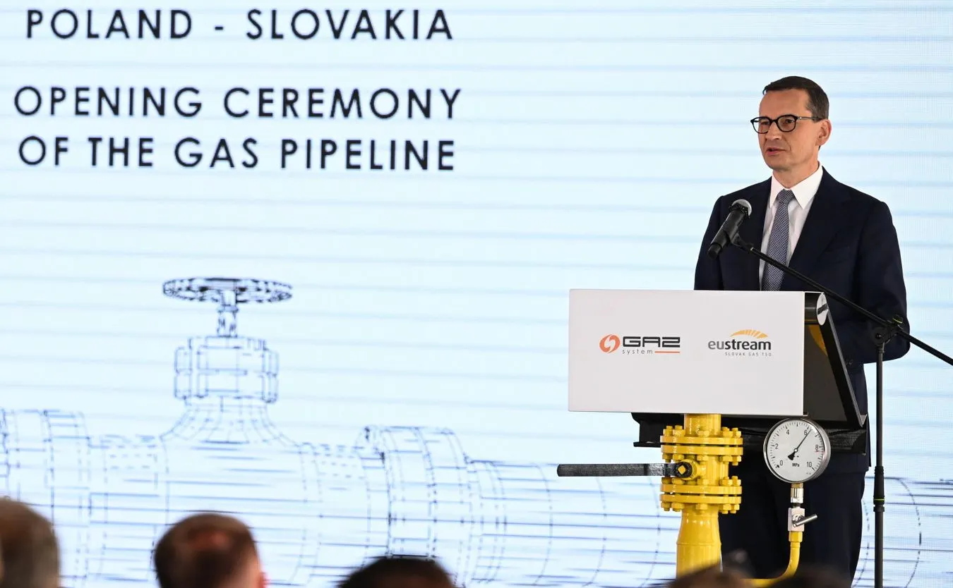 Gazociąg Polska - Słowacja gotowy. Morawiecki: Jest pokojowy, w przeciwieństwie do Nord Stream 1 i 2