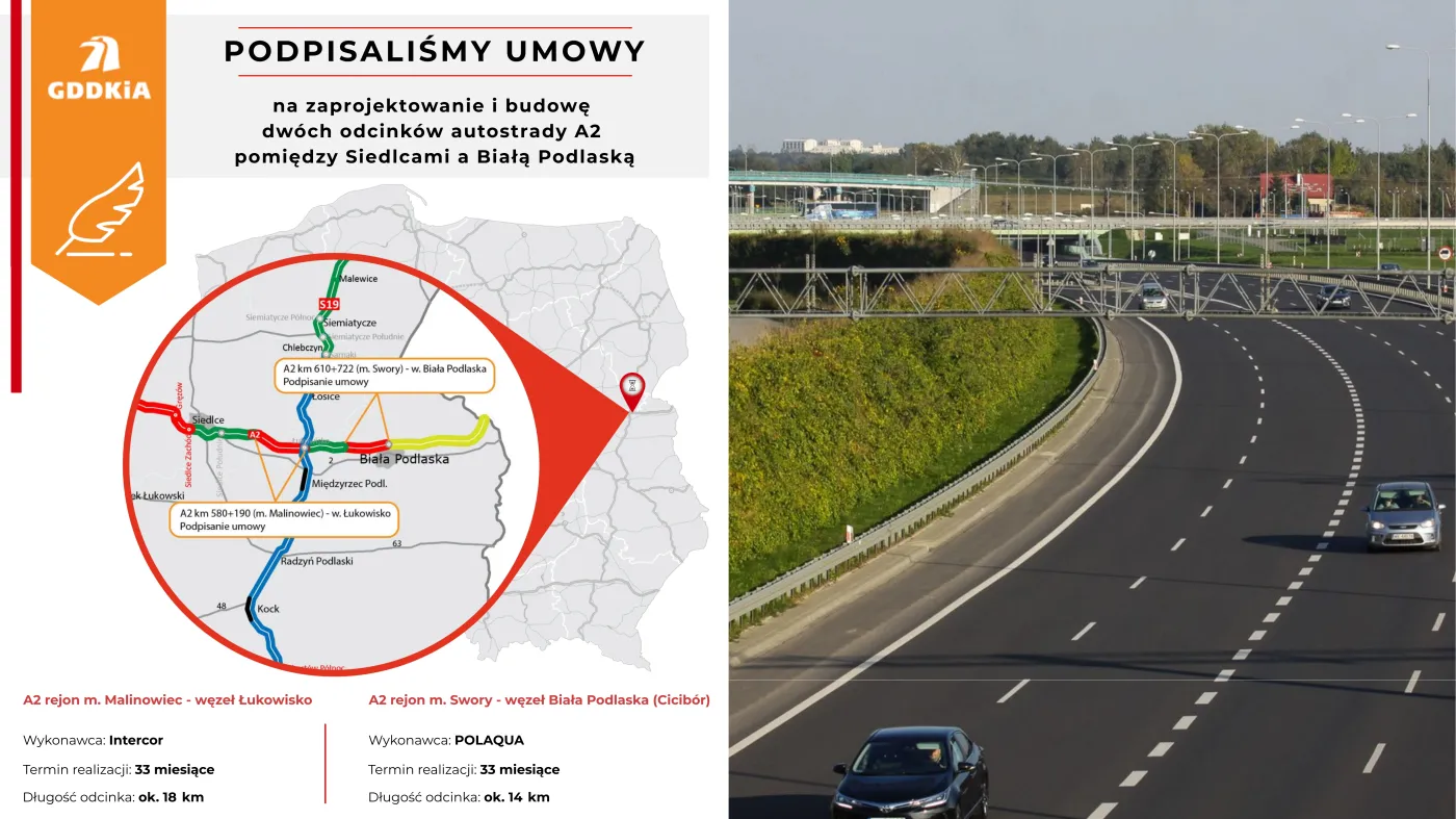 Autostrada A2 rośnie do granicy. Na wschód z Warszawy w rekordowym czasie