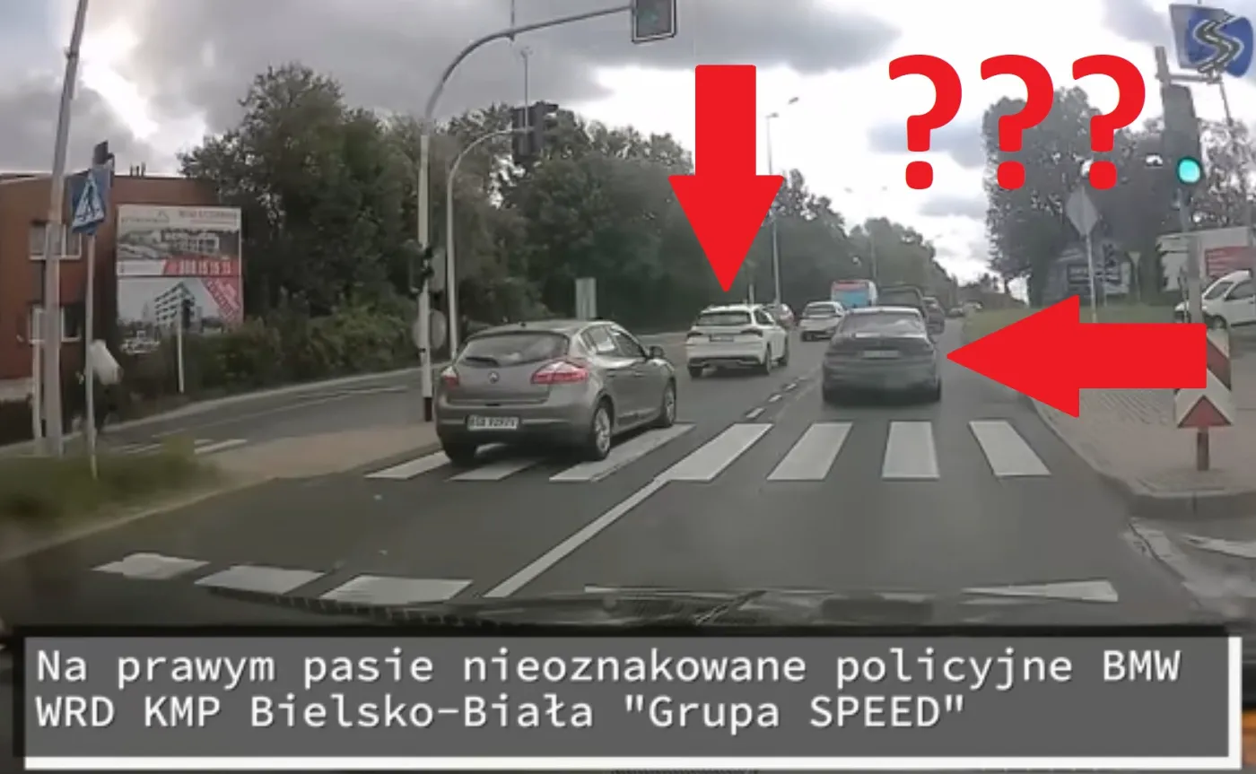 Nieoznakowane BMW wymusza mandat 1500 zł? Zaskakująca riposta policji na "jelenia"