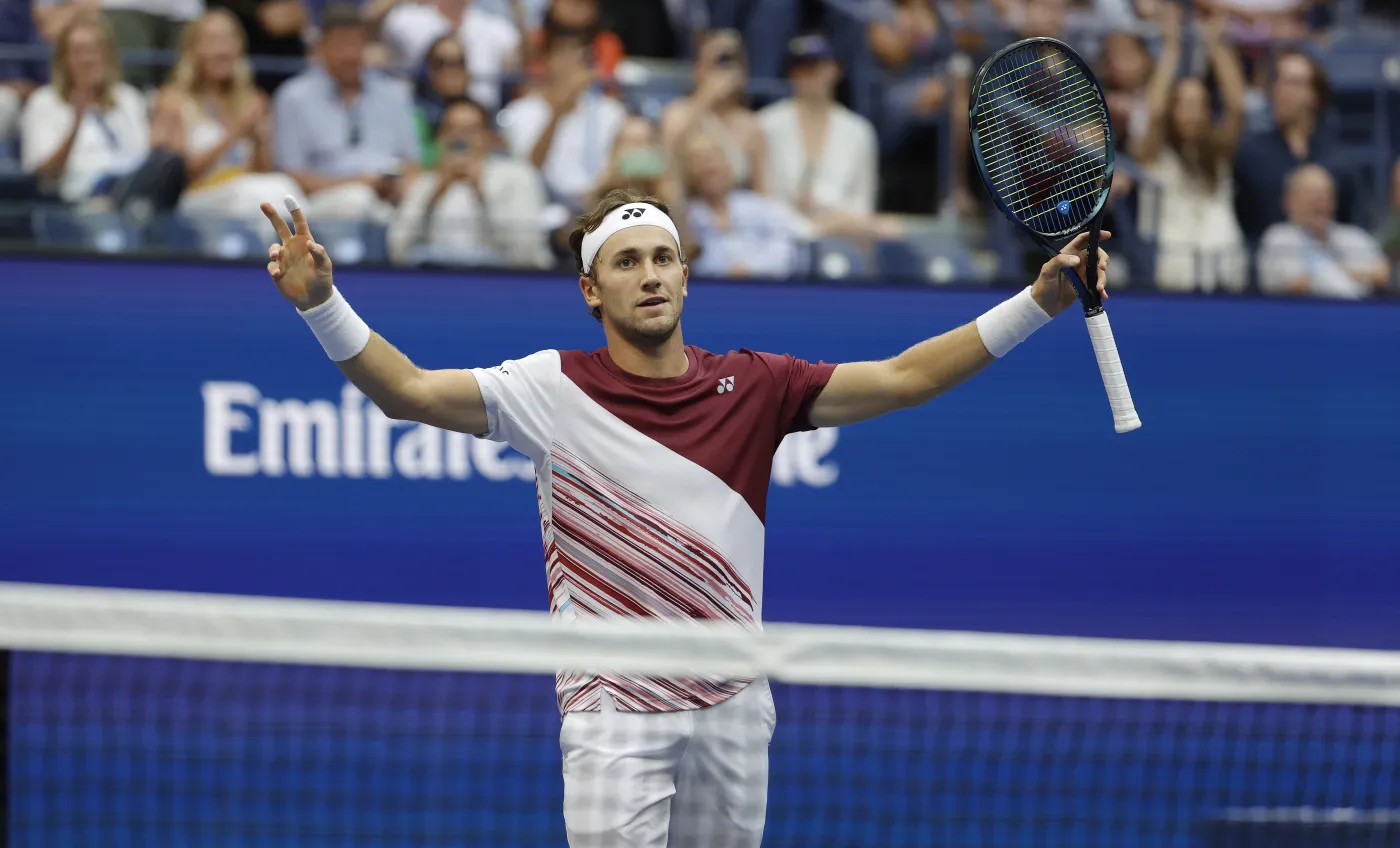 Wymiana trwająca 55 uderzeń ozdobą meczu. Ruud pierwszym finalistą US Open