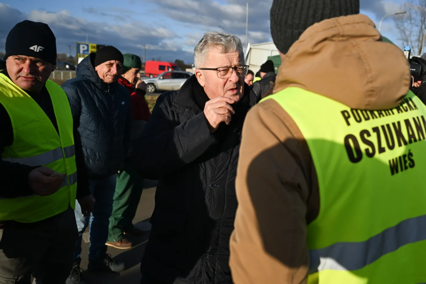 Minister rolnictwa spotkał się na granicy w Medyce z rolnikami. "Obie strony deklarowały porozumienie"