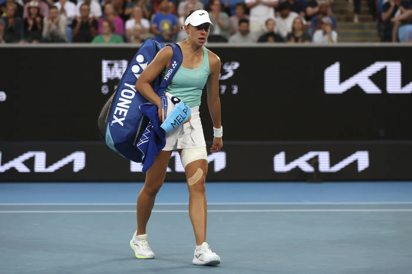 Australian Open. Krecz Magdy Linette w meczu z Caroline Wozniacki