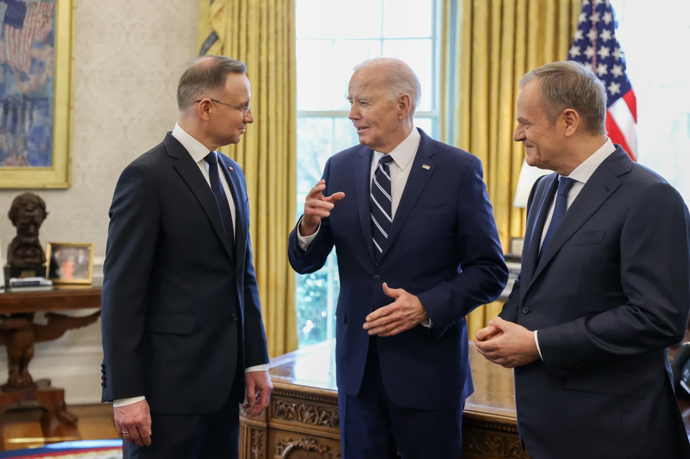 Poland's President Duda and PM Tusk meet with President Biden at the White House
