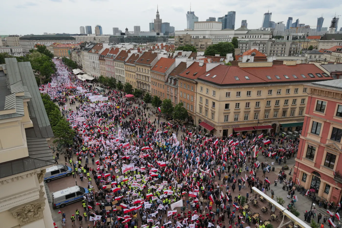"Precz z Zielonym Ładem". "Solidarność" protestuje w Warszawie