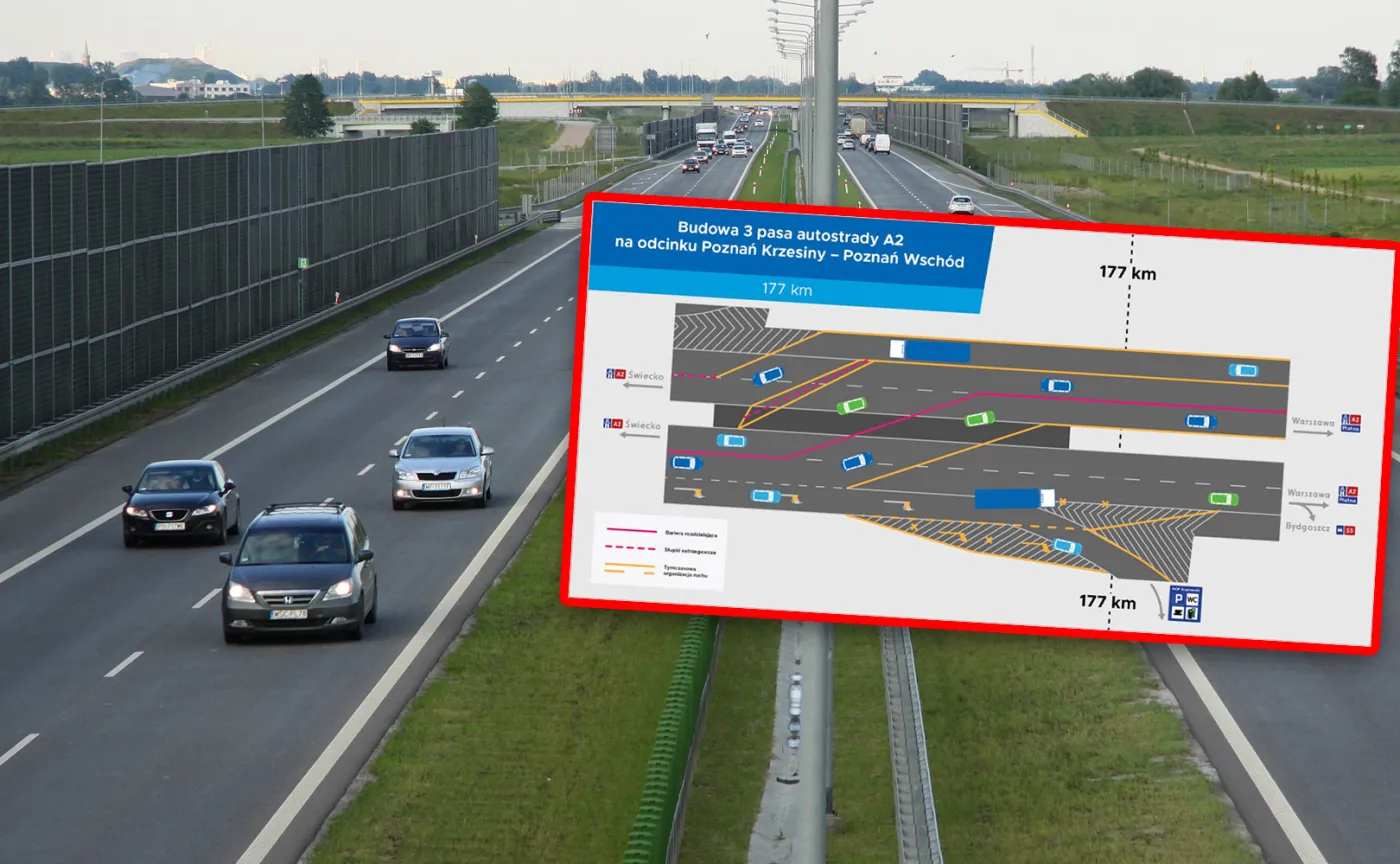 Duże zmiany dla kierowców na autostradzie A2. Noga z gazu! Oto nowa mapa i utrudnienia