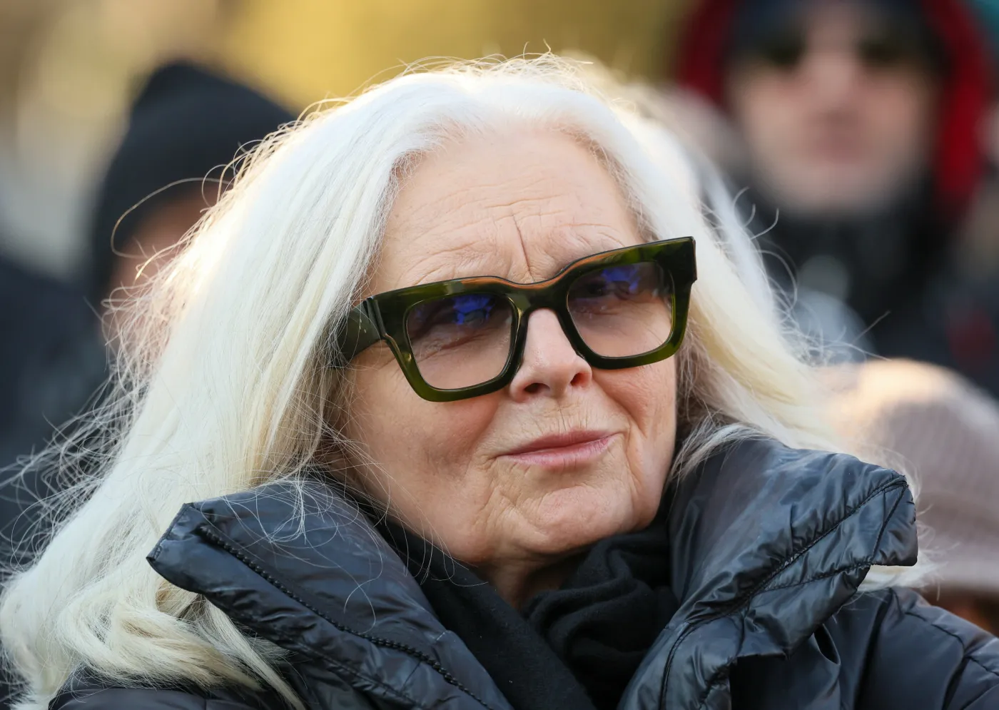 Magda Umer na pogrzebie Wojciecha Trzcińskiego